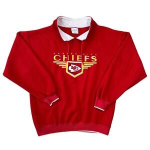 Vintage Signal Athletic Kansas City KC Chiefs Embroidered Pullover Sweatshirt M